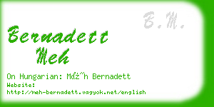 bernadett meh business card